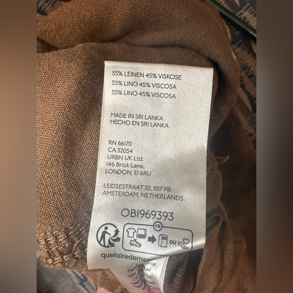 Pilcro Brown Cargo Pants, linen/viscose blend. Size XL. - Picture 4 of 4